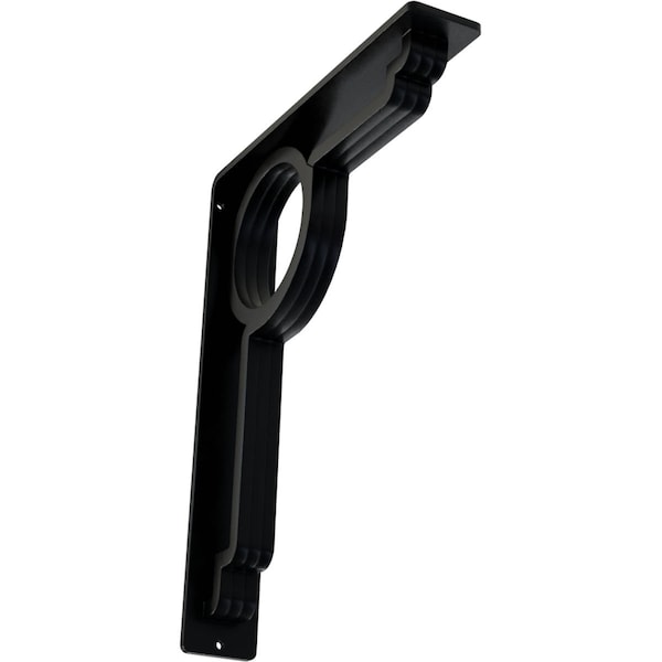Ekena Millwork Maria Wrought Iron Bracket, (Triple center brace), Powder Coated Black 2"W x 10"D x 12"H BKTM02X10X12TMA - main